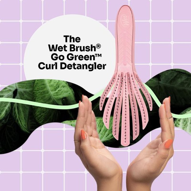 Wet Brush Pale Pink Detangling Brush - Ultra-Soft IntelliFlex Bristles for Effortless Detangling and Smooth Brushing