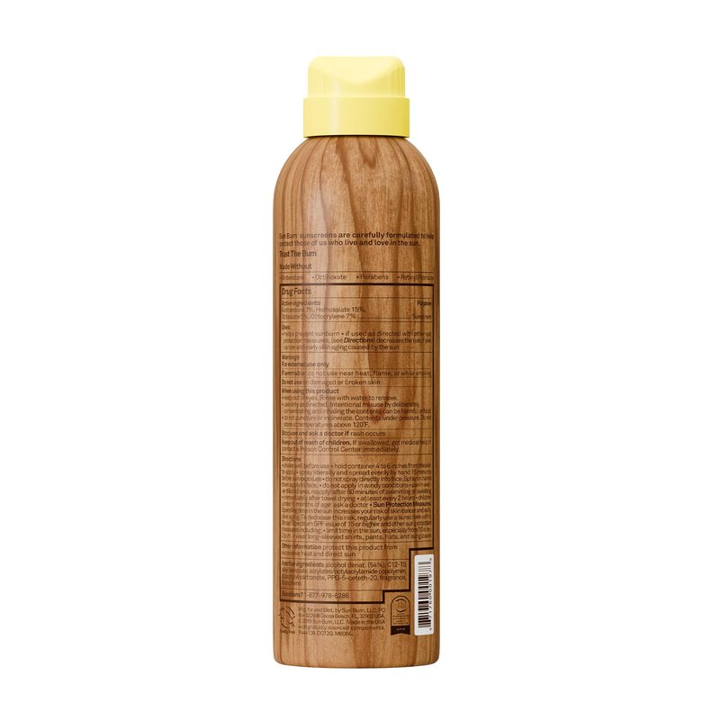 Sun Bum Original SPF 50 Sunscreen Body Spray - Broad Spectrum Moisturizing Sunscreen with Vitamin E - Hawaii 104 Act Compliant (Made without Octinoxate & Oxybenzone) - 6 oz