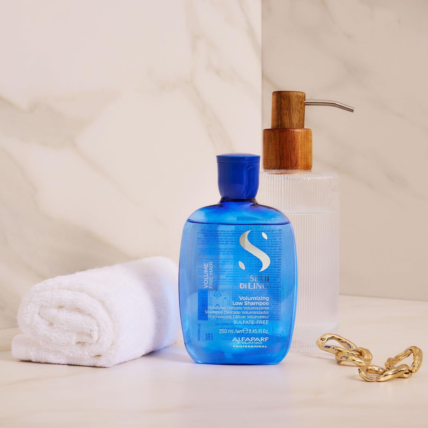 Alfaparf Milano Semi Di Lino Volume Shampoo For Fine Hair – Sulfate Free Volumizing Low Shampoo - Adds Intense Volume, Thickness and Body - Anti-Frizz - Professional Salon Quality