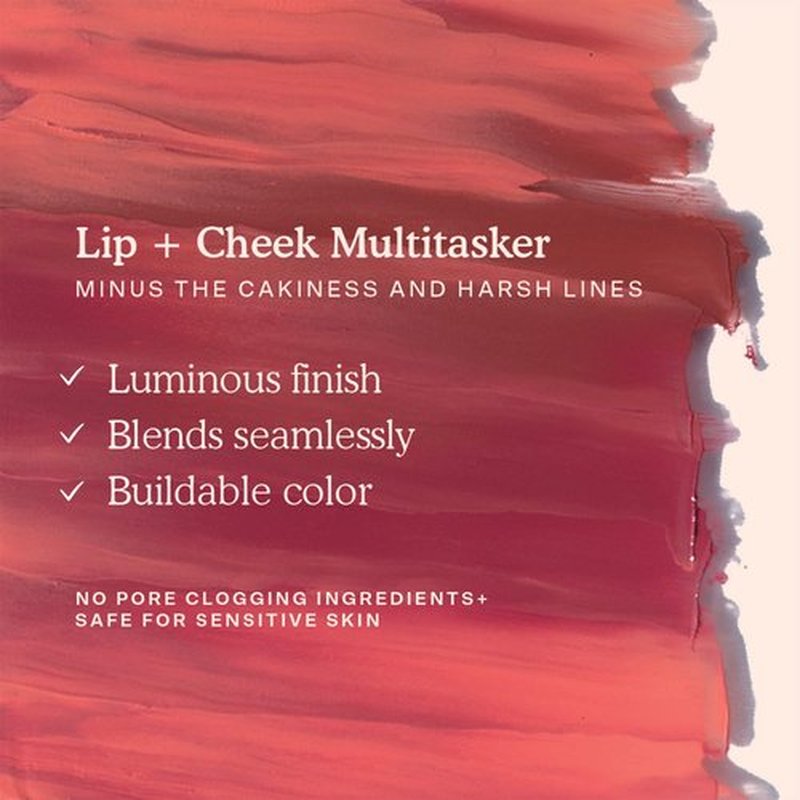 Tower 28 Beauty BeachPlease Cream Blush for Cheeks and Lips - Multi-Purpose Lip and Cheek Tint in Mauve Blush - for Sensitive Skin – Color OFFICE HOURS, Luminous Finish
