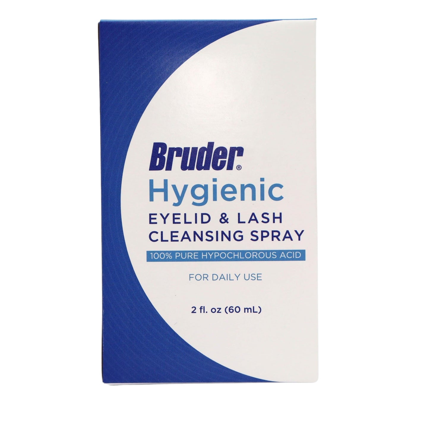 Bruder Hygienic Eyelid Solution Spray - Non-Irritating Pure Hypochlorous in Saline, Calm, Skincare, Daily Use Eyelid and Lash Cleanser, Eye Cleansing Spray (60mL)