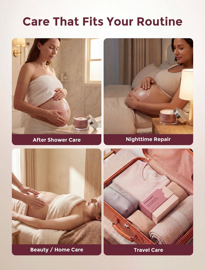 Momcozy Oil Capsule Cream for Stretch Marks, Sample Duo, EWG Verified, Clinically Tested, Non-Greasy, Safe for Pregnancy & Sensitive Skin, 0.36 oz (2 x 5g Sachets)