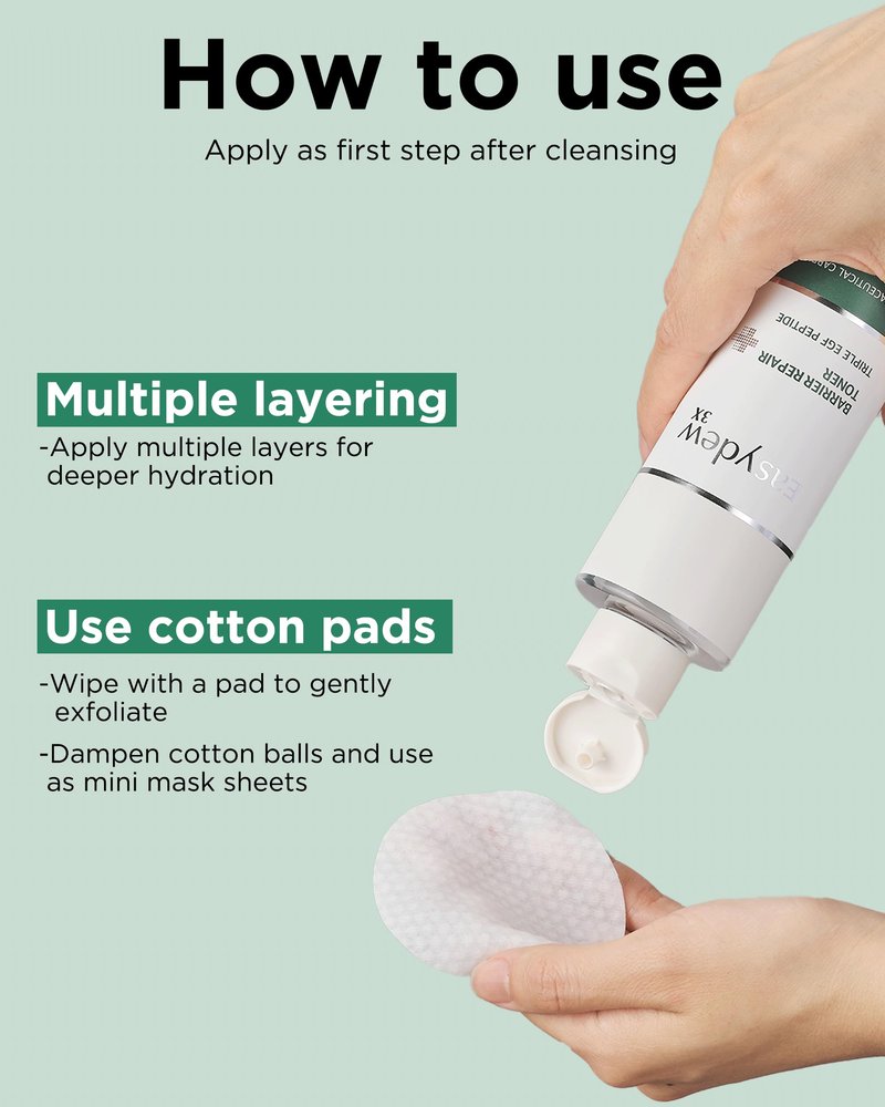 EASYDEW Barrier Repair Toner - PHA Face Toner for Smooth, Moisturized Skin - Ideal for Dry and Irritated Skin, 6.76 fl.oz