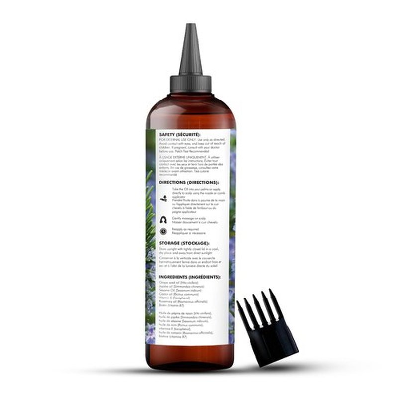 Majestic Pure 100% Pure Rosemary Hair Oil with Vitamin E for Hair Care, Strengthening, Nourishing, and Volumizing Formula with Vitamin E & Argan Oil - Non GMO Verified, 6.7 Fl Oz