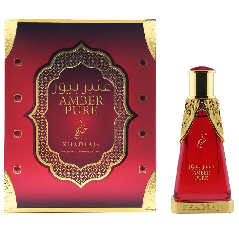 Khadlaj Amber Pure Concentrated Perfume Oil, 0.67 Ounce (Unisex)