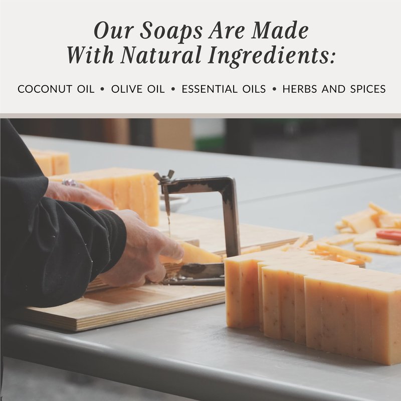 Plantlife Rosemary Mint 3-Pack Bar Soap - Moisturizing and Soothing Soap for Your Skin - Hand Crafted Using Plant-Based Ingredients - Made in California 4.5oz Bar