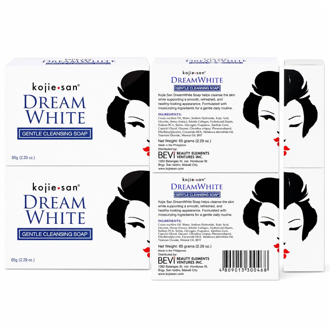 Skin Science Original Kojie San Dream White Soap-65g,2 Bars Per Pack - Guaranteed Authentic,2.29 Ounce (Pack of 2)