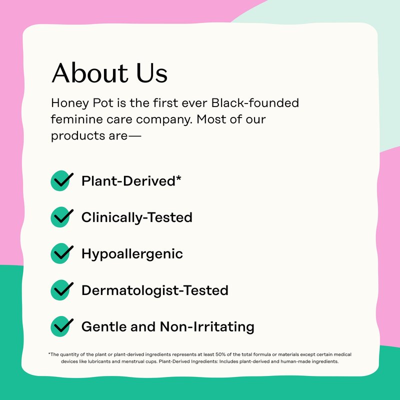 The Honey Pot Company - Herbal Everyday Panty Liners for Women - Infused w/Essential Oils for Cooling Effect & Organic Cotton Cover - Feminine Care - 30 ct