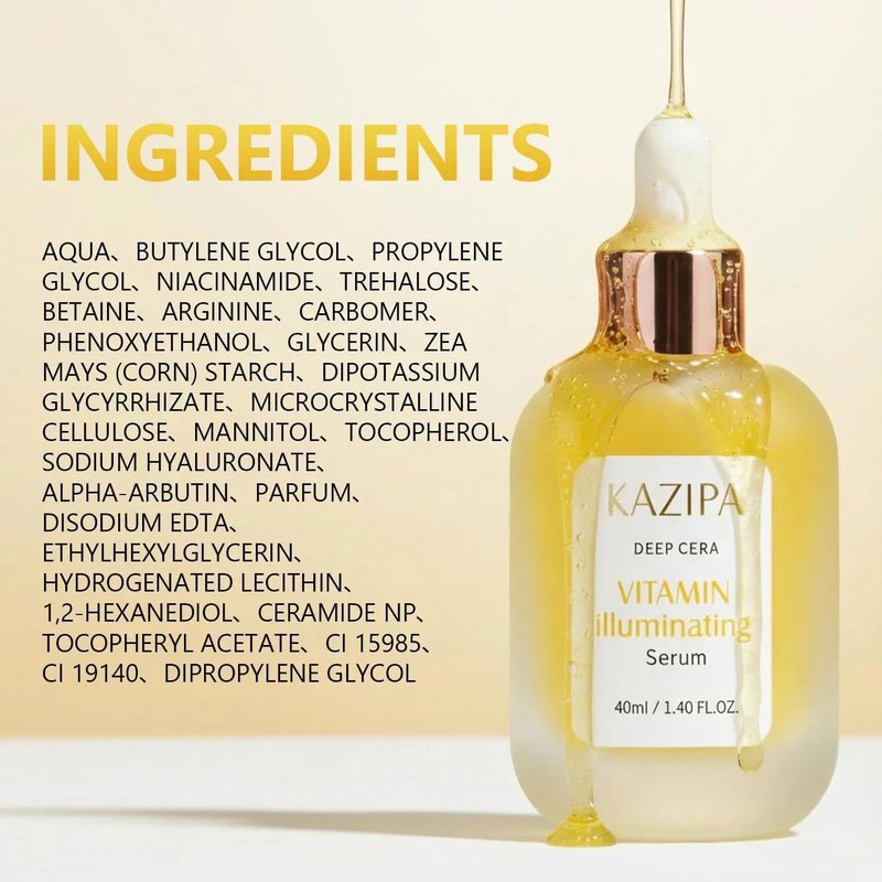 Vitamin C Illuminating Serum Brightening Vitamin C Serum with Niacinamide, Hyaluronic Acid & VE Ceramide NP, Korean Anti Aging Skin Care for Evens Tone, Dark Spot Corrector, Hydrates, Reduces Wrinkles