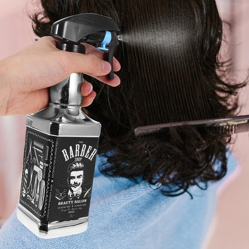 Spray Mist Bottle Hair Spray Bottle Retro Whisky Squirt Bottle Novelty Water Sprayer Hairdressing Barber Mist Salon Hair Tools Home Gardening Plants Water Sprayer 500ml Silver