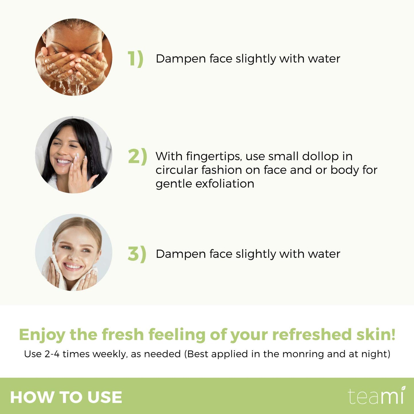 Teami Matcha Green Tea Facial Scrub For Hydrating, Moisturizing, and Exfoliating, Natural Exfoliating Body & Organic Face Exfoliator Sugar Scrub with Lemongrass, Non-Greasy Face Exfoliant
