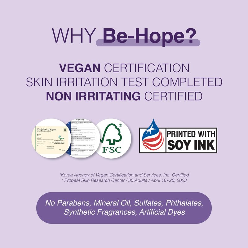 Be-Hope Smoothing Toner | Triple Hyaluronic Acid + Purple Tea | Dry Skin