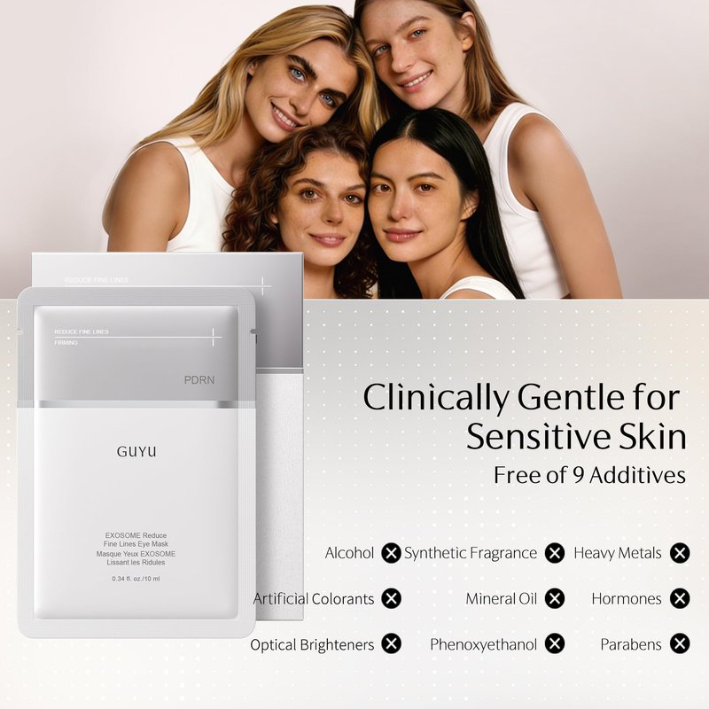 GUYU Exo-Smooth Jelly | GUYU Exosome PDRN Under Eye Patches for Puffy Eyes Dark Circles |Smile Line Patches, Under Eye Masks| Caffeine, Peptides Vitamin C |for Reducing Wrinkle |Gifts for Women(5 Pcs)