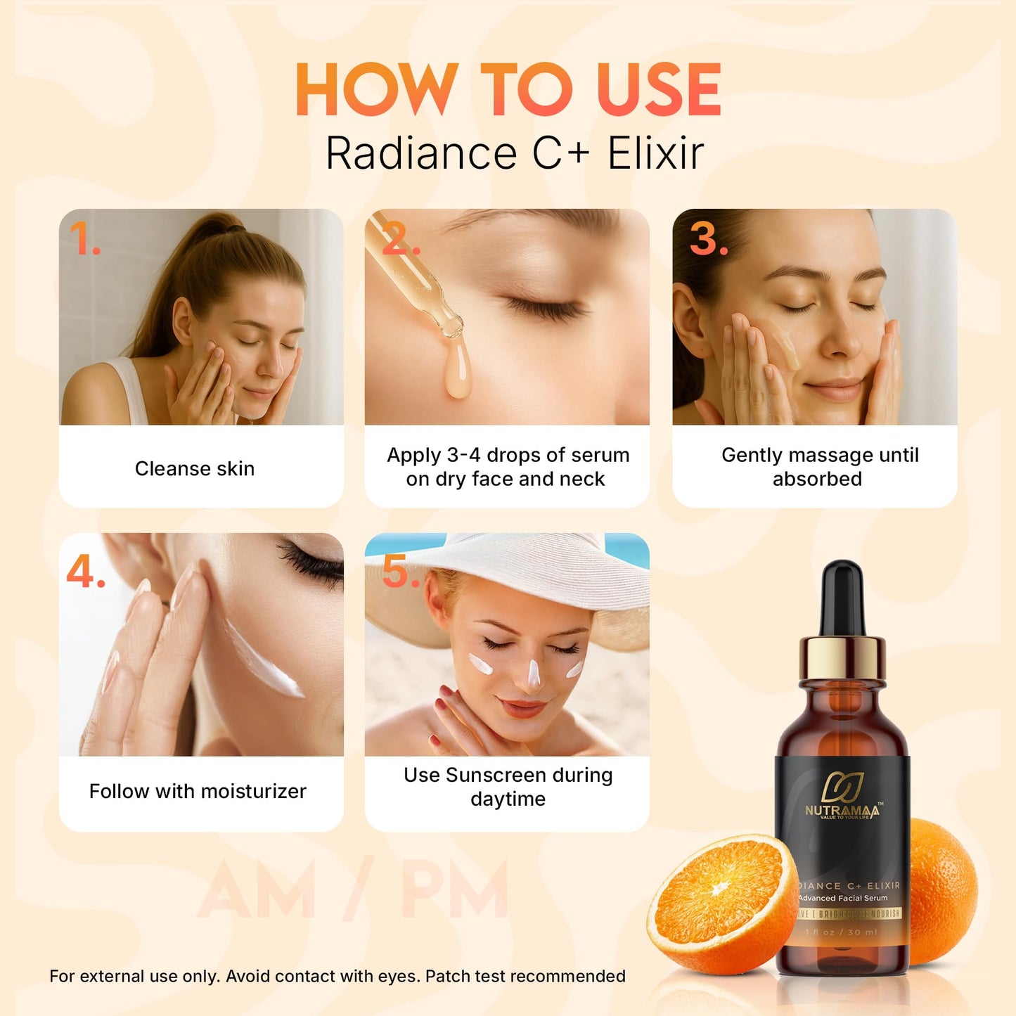 Radiance C+ Elixir 20% Vitamin C Face Serum with Hyaluronic Acid & Peptides, Ferulic Acid + Vitamin E – Brightening, Hydrating, Anti Aging & Antioxidant Facial Serum – Vegan Fragrance Free, 1 fl oz