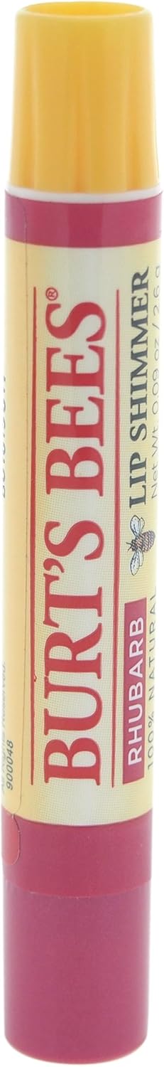 Burt's Bees Lip Shimmer, 100% Natural Moisturizing, with Peppermint Oil, Guava, 0.09 Oz - 6 Pack