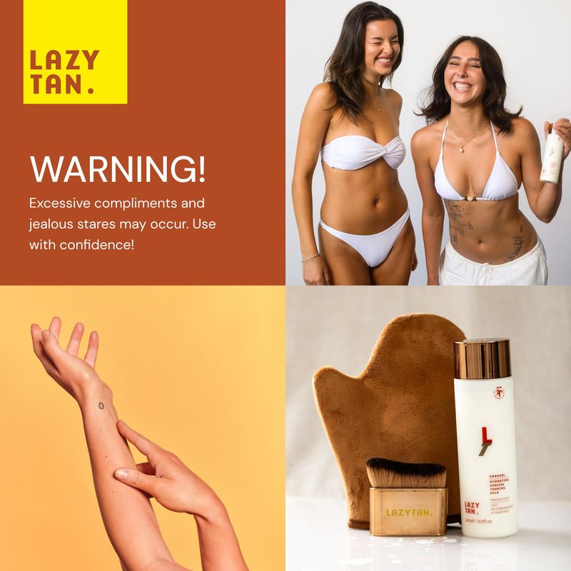 Lazy Tan - Self Tanner Blending Brush, Kabuki Brush for Self Tanner, Streak Free Applicator for Face, Body, Legs, Neck and Contours