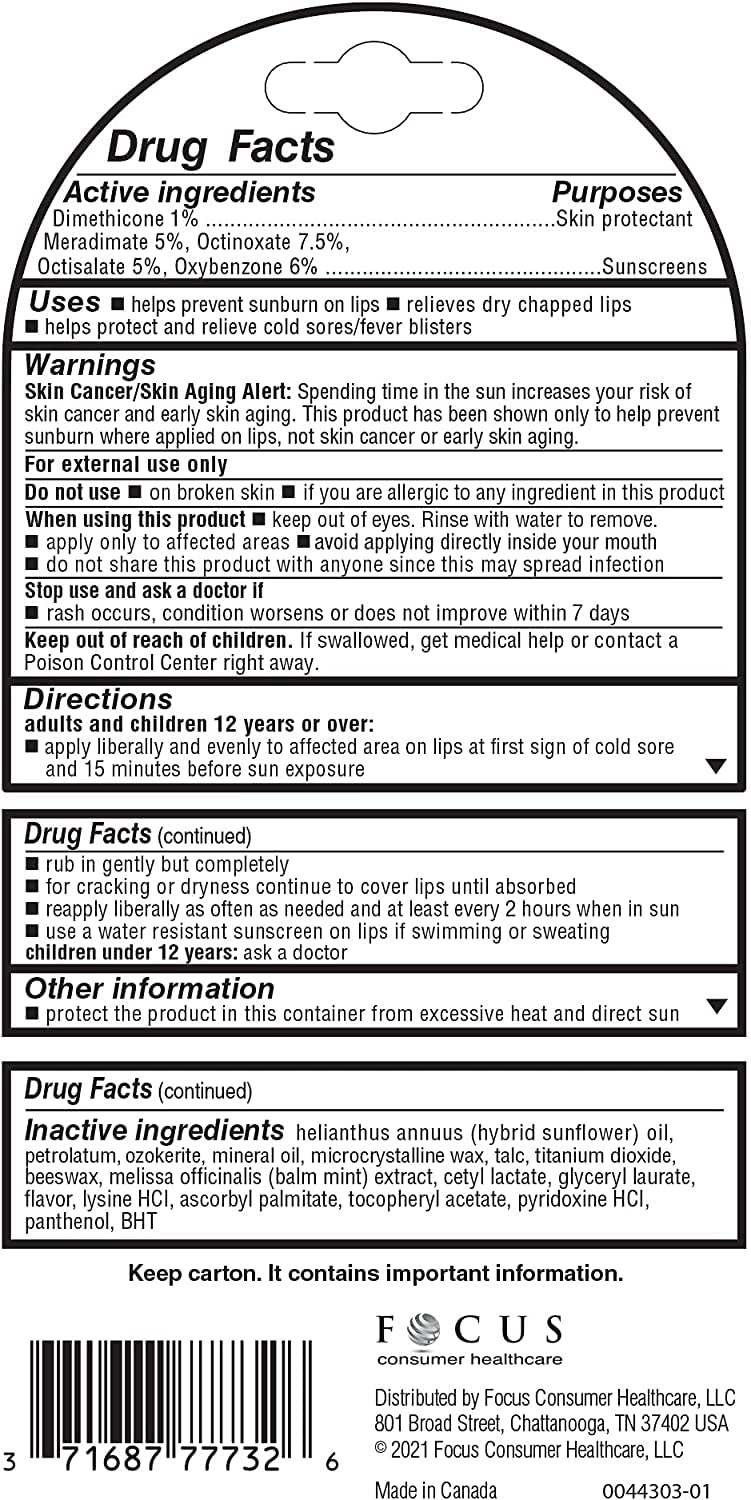 Herpecin-L Everyday Protection SPF 30 Lip Balm 0.1 Oz. - Pack of 6