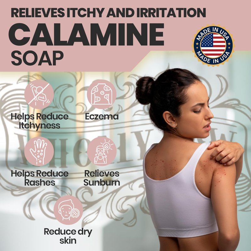 Wholly Kaw Organic Ghee, Tallow and Calamine Soap Bar with Natural Ingredients. Clean Label. Unscented. Fragrance free Face & Body - for Men, Women & Teens. Gentle Body Soap for sensitive skin 4.0 oz