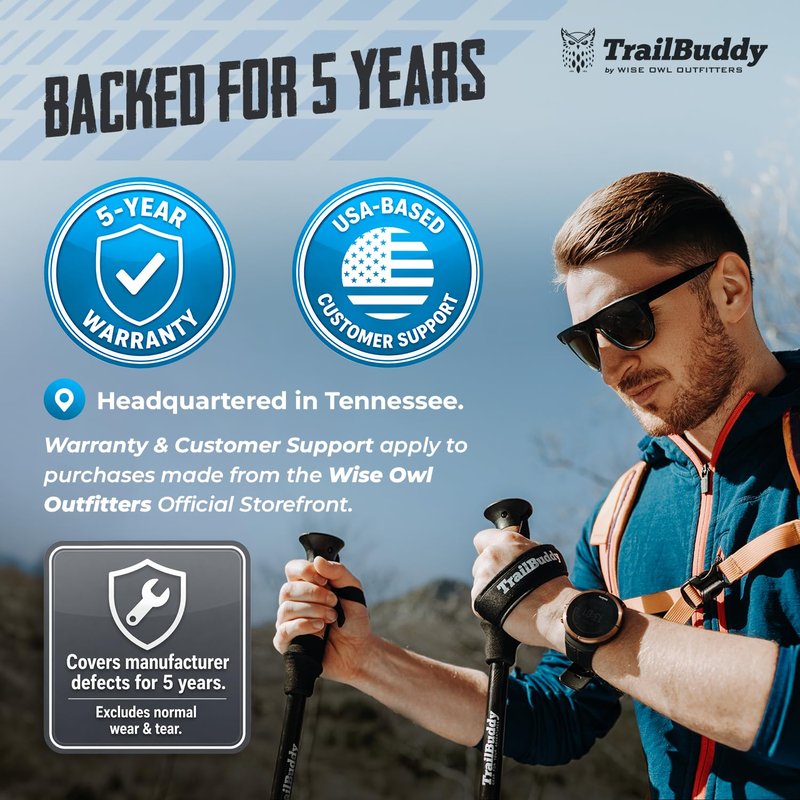 TrailBuddy 3K Carbon Fiber Hiking Poles - Collapsible Lightweight Trekking Poles for Hiking - Adjustable Walking Sticks for Women, Men, Seniors with All-Terrain Tips, Baskets & EVA Grips