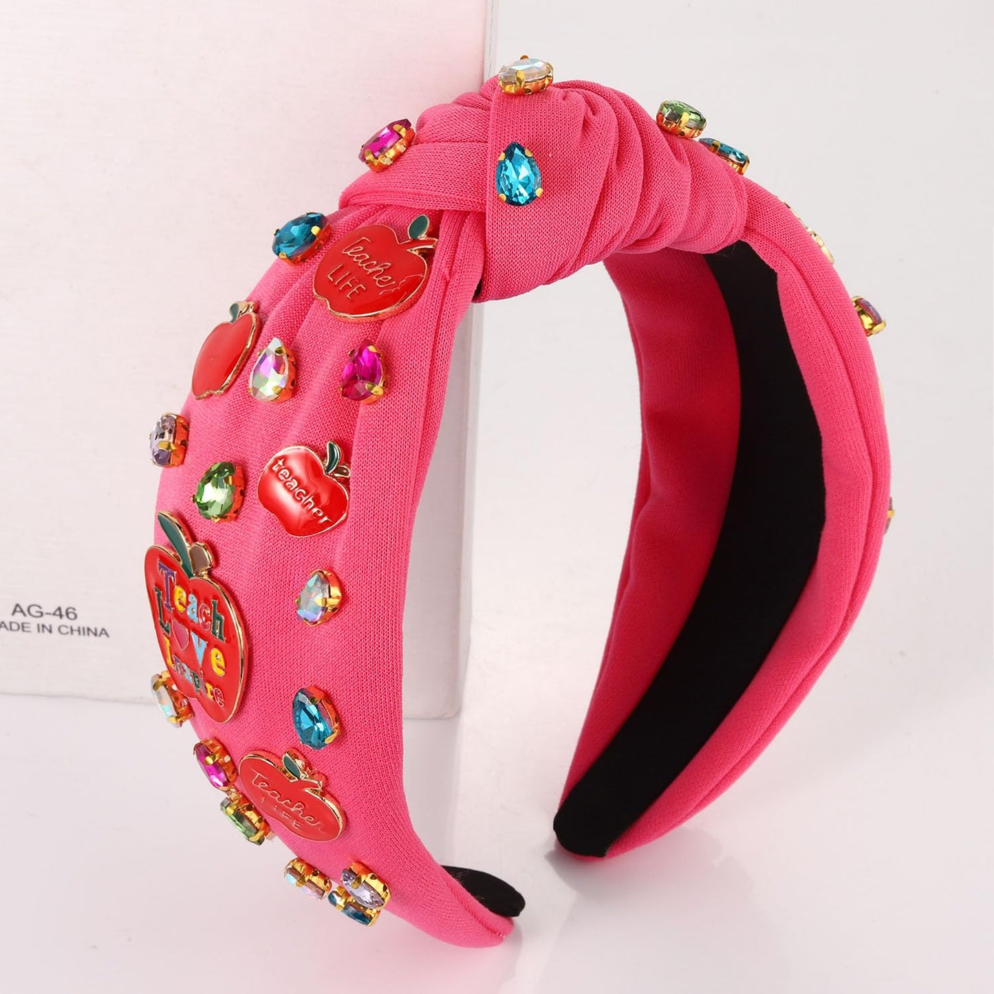 JERTOCLE Teacher Headband Accessories Beaded Crystal FRIYAY Knotted Headband Jeweled Wide Back to School Headband Hair Accessories Gifts for Teacher Appreciation