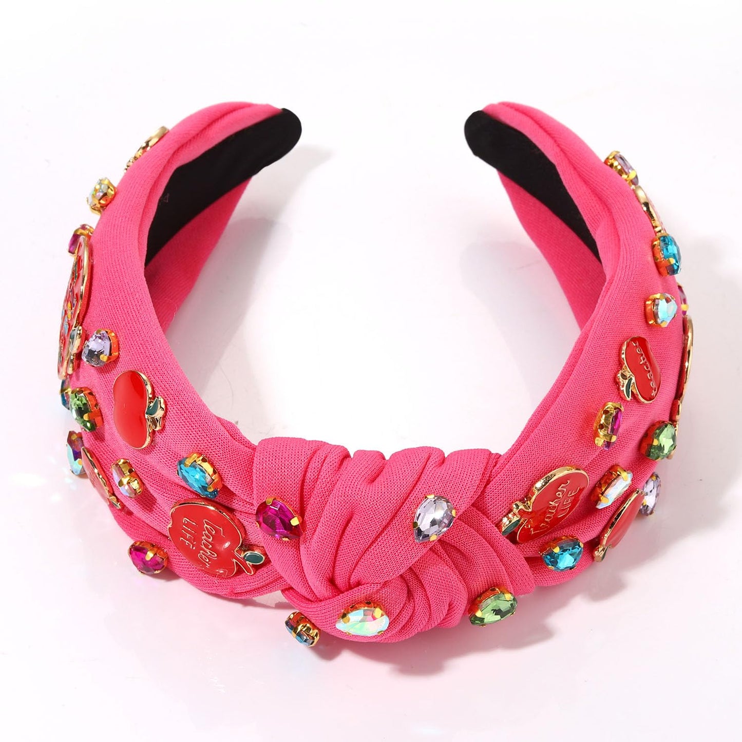 JERTOCLE Teacher Headband Accessories Beaded Crystal FRIYAY Knotted Headband Jeweled Wide Back to School Headband Hair Accessories Gifts for Teacher Appreciation