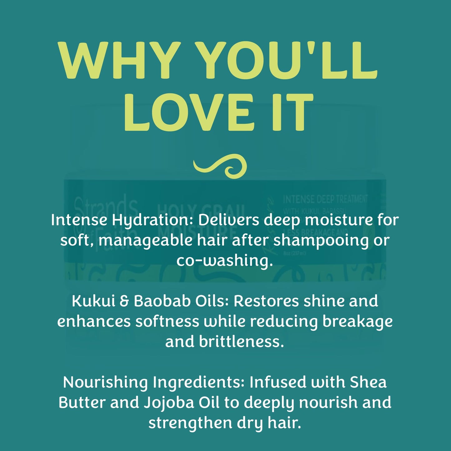 Strands of Faith Restore Intense Deep Conditioning Treatment | Including Babassu, Kukui, and Baobab Oil | For Dry Hair Types | 8 Oz (Conditioning Treatment)