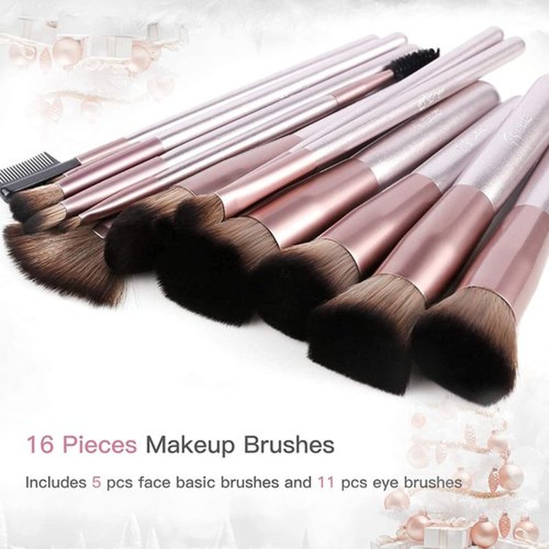 Makeup Brushes Makeup Brush Set, BESTOPE PRO Makeup Brushes Kit, 16Pcs Professional Makeup Brush Set for Eye and Face, Foundation Powder Concealers Blush Eyeshadow Brush Make UP Brushes Kit Purple