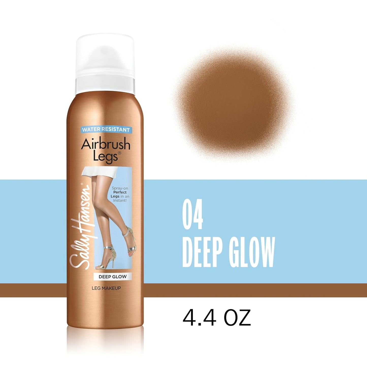 Sally Hansen Airbrush Legs, Leg Makeup Lotion, Deep 4 Oz, Pack of 2