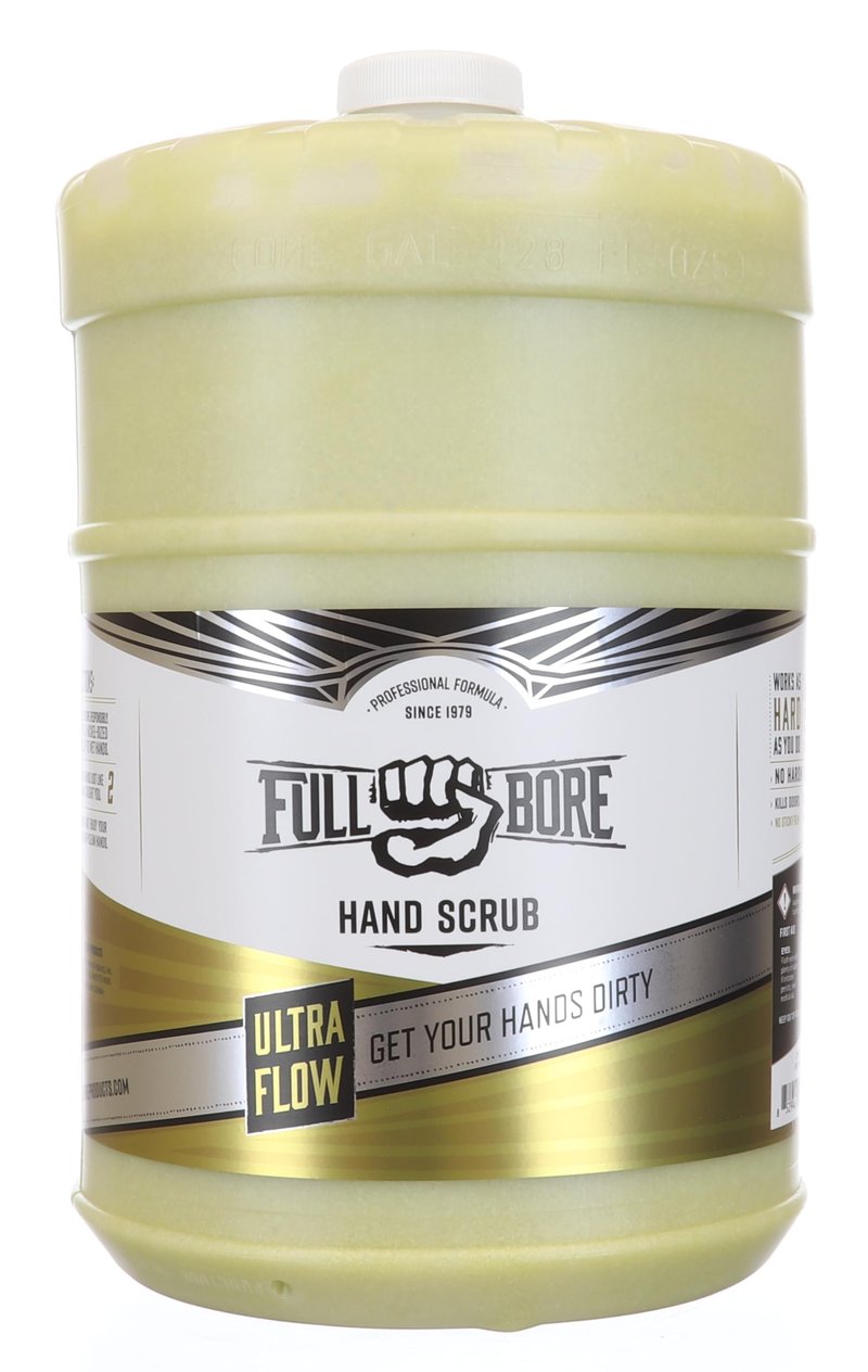 Full Bore Ultra Flow Hand Scrub, 1 Gallon (Case of 4), Flat Top - Removes Oil, Grease, Dirt, Filth without Harsh Chemicals