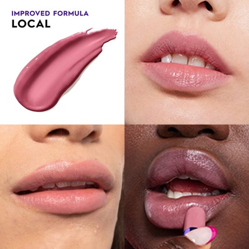 URBAN DECAY Vice Hydrating Lipstick (Local - Sheer Mauve Pink - Shine Finish), Creamy Formula, Moisturizing Lip Color with Aloe Vera & Avocado Oil, Vegan, Cruelty-free - 0.11 oz