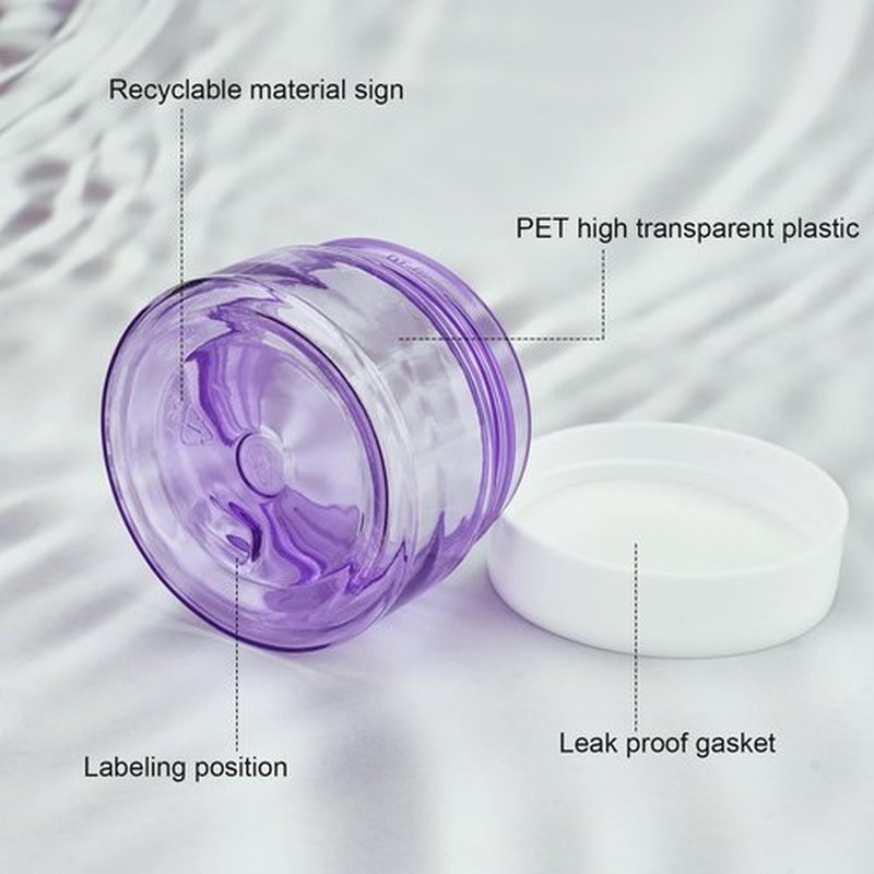 Cosywell Travel Size Containers for Toiletries Leak Proof Plastic Travel Jars for Creams 1 Oz 4 Pack TSA Approved Trave Bottles Refillable Cosmetic Containers for Lotion Makeup Cosmetics (Purple)