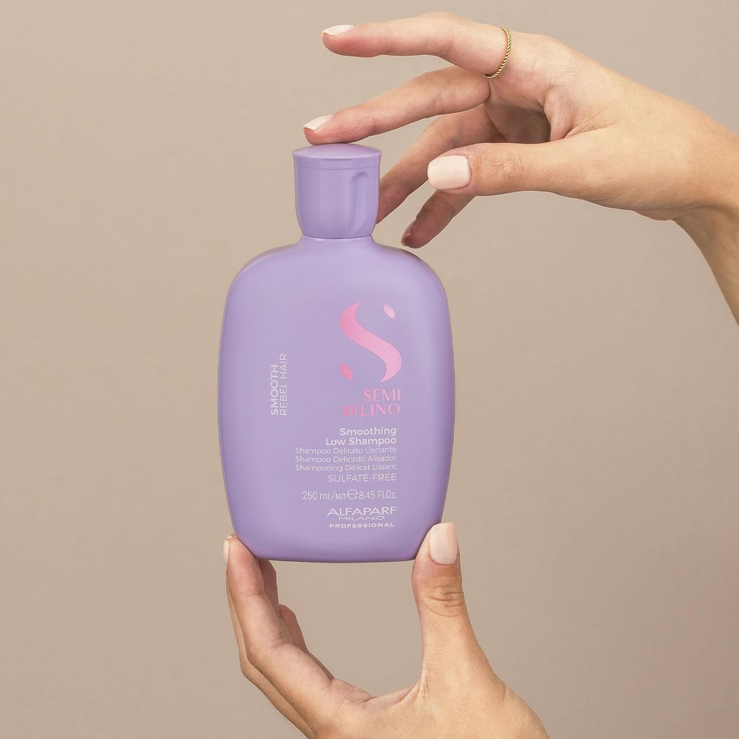 ALFAPARF MILANO Semi Di Lino Smoothing Sulfate Free Shampoo - Anti Frizz Hair Care & Cleansing Shampoo to Revitalize Dry Hair & Restore Shine