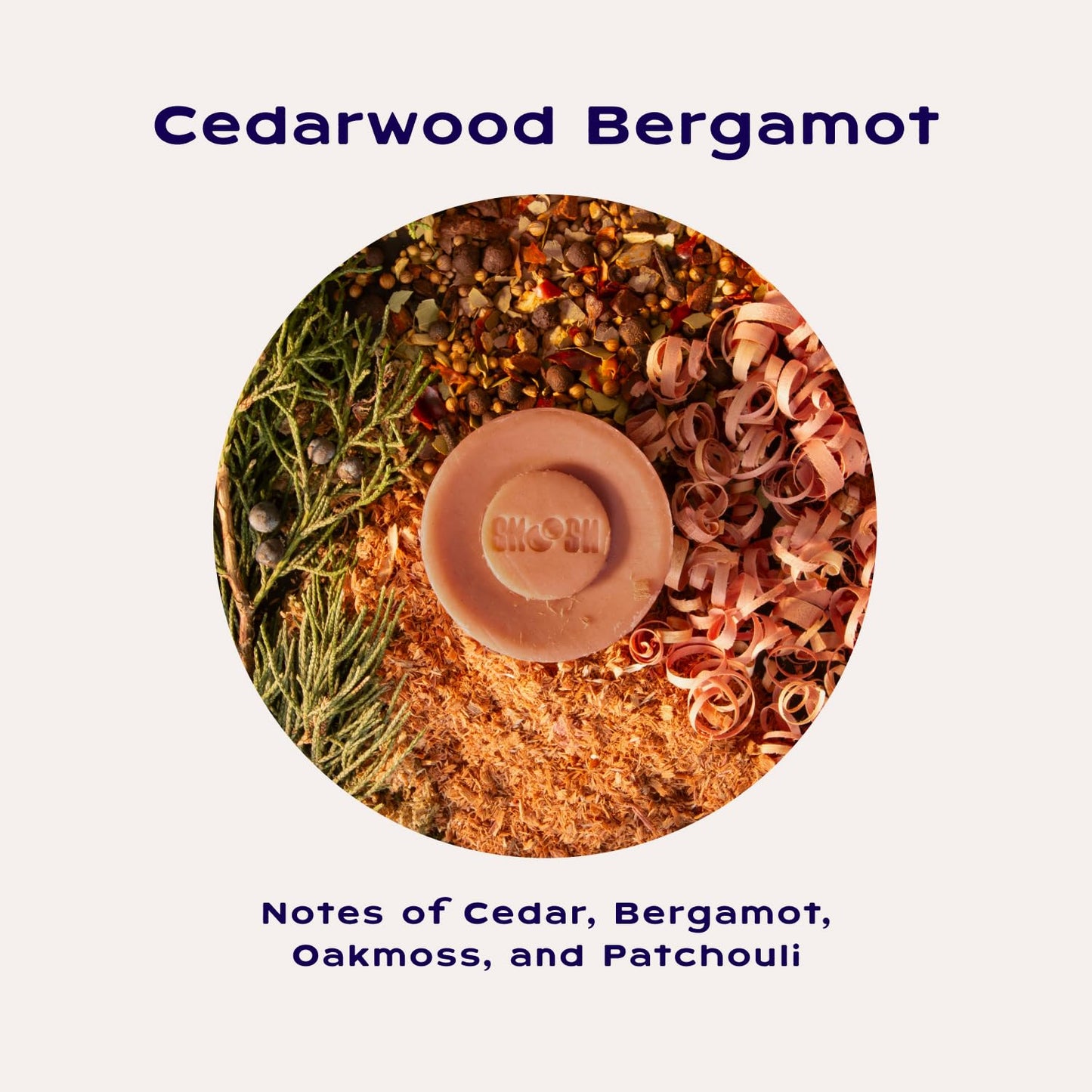 Smoosh® Bar Soap 6-Pack, Cedarwood Bergamot - Natural, Cold-Process Bar Soap for All Skin Types