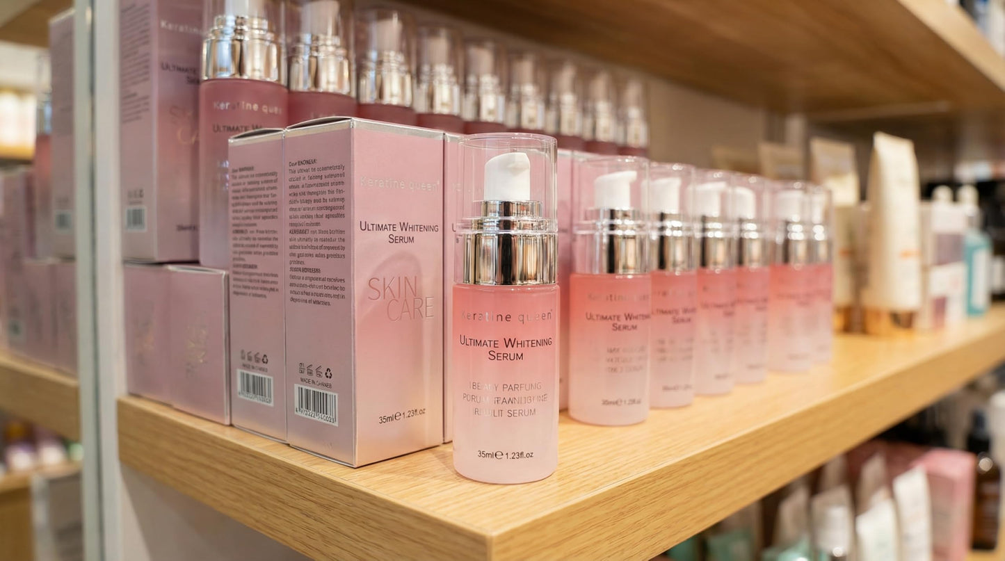 Keratin Queen Brightening & Whitening Serum for Even Skin Tone, with Vitamin C, Niacinamide & Hyaluronic Acid Hydration