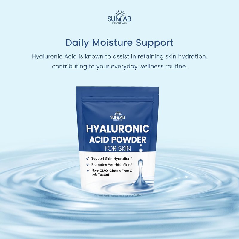 Hyaluronic Acid Powder for Skin | Cosmetic Grade, Low Molecular Weight - 25g for DIY Serums & Deep Hydration