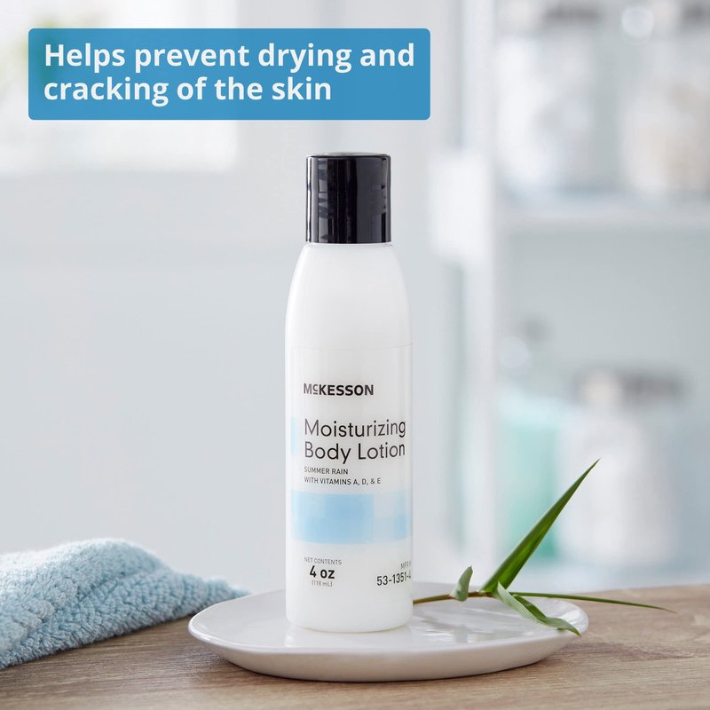 McKesson Moisturizing Body Lotion with Vitamins A, D, E, Summer Rain Scent, 4 oz, 48 Count