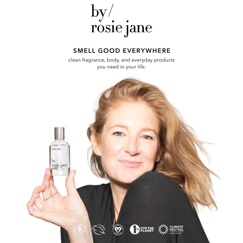 By Rosie Jane Eau De Parfum Travel Spray (Rosie) - Clean Perfume for Women - Essential Oil Mist with Notes of Nude Musk & Sweet Rose - Women's Fragrances (7.5ml)