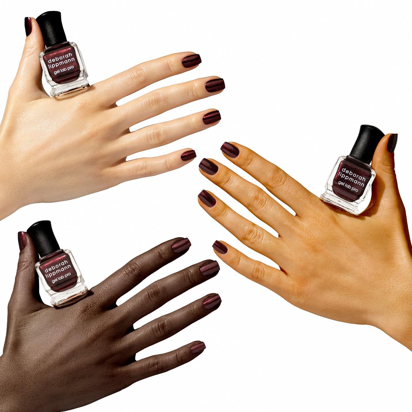 Deborah Lippmann Gel Lab Pro Nail Polish Treatment Enriched for Health, Wear, and Shine No Animal Testing, 21 Free, Vegan Red and Purple Colors