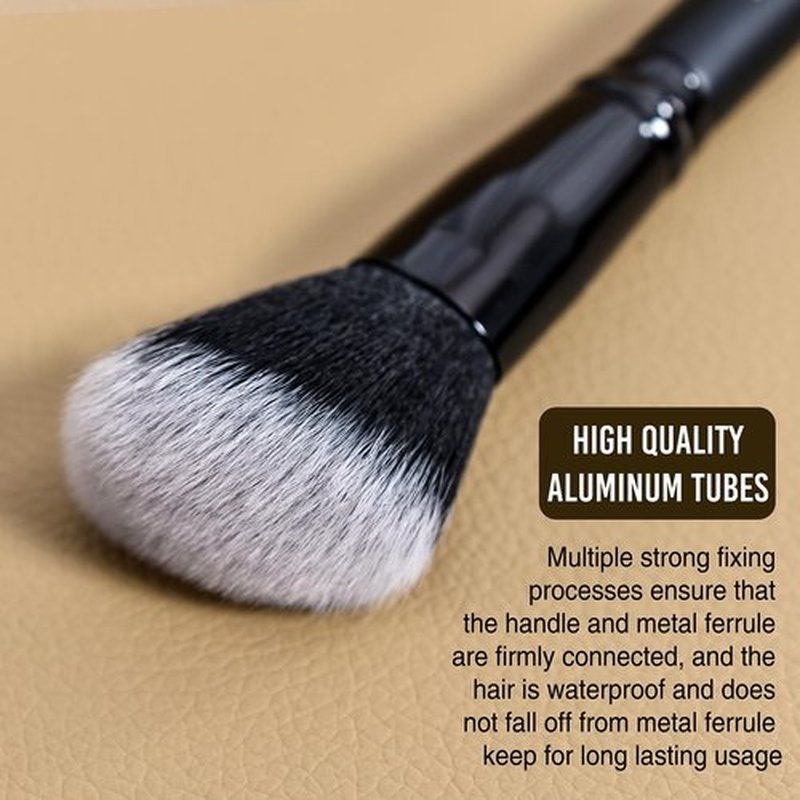 LORYP Foundation Brush Contour Bronzer Brush Double Ended Blush Highlighter Brush for Blending Liquid Powder Concealer Cream