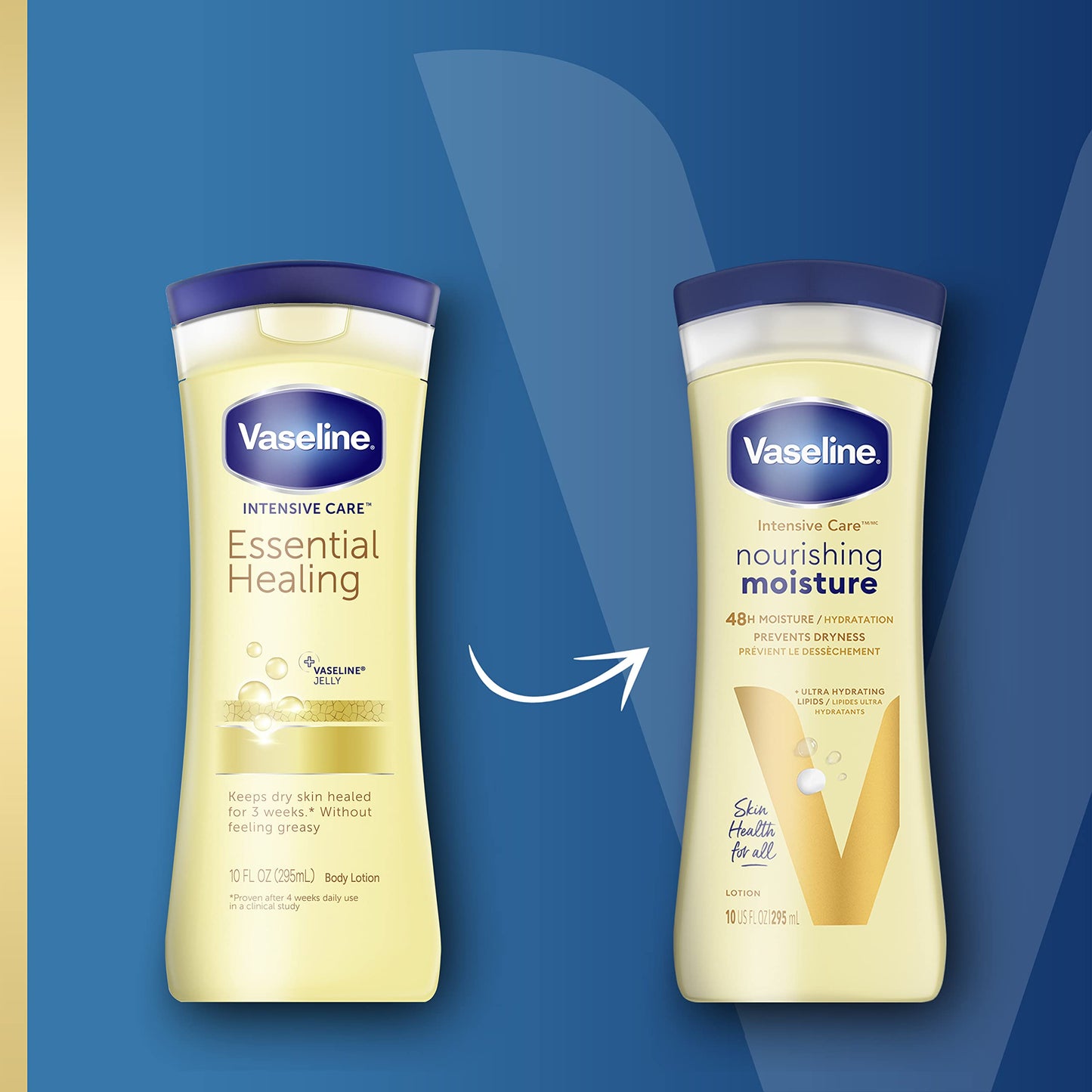 Vaseline Intensive Care Nourishing Moisture Body Lotion for Dry Skin, Lotion Made with Ultra-Hydrating Lipids + Pure Oat Extract for Nourished, Healthy-Looking Skin 10 oz