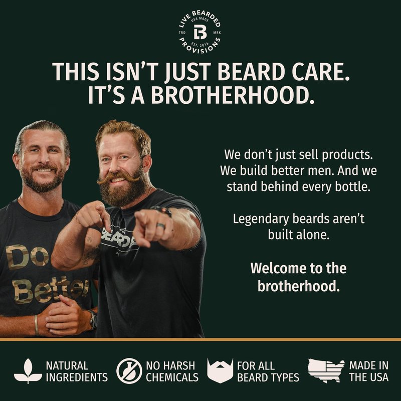 Live Bearded Beard Butter, 3 fl oz - Made in the USA - All-Natural Leave-in Conditioner and Softener with Shea | Legend Scent - Sandalwood, Vanilla