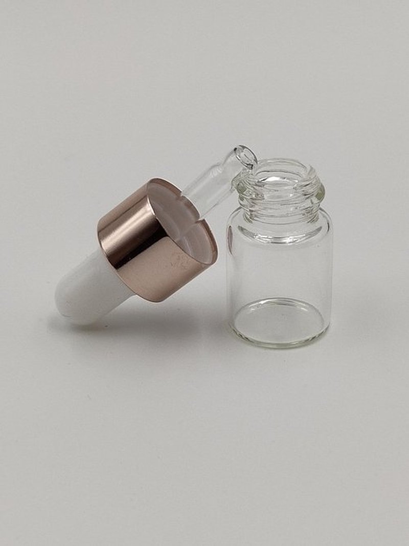 YYNGJCK 15Packs 2ml Sample Glass Dropper Bottles for Essential Oils, Mini Glass Vials Perfume Aromatherapy Cosmetic Liquid Containers With Glass Eye Dropper (2ml)
