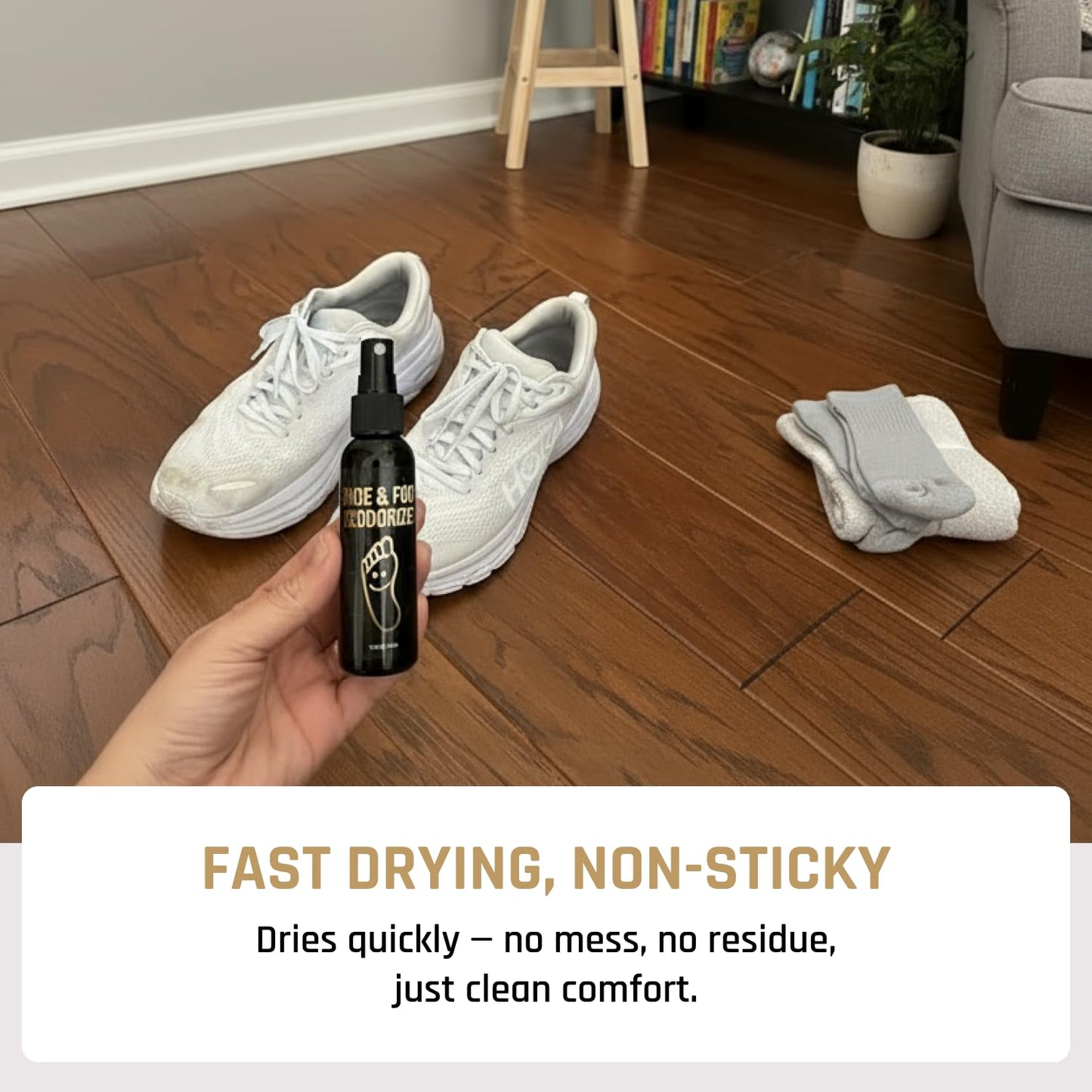 Derm Dude Foot & Shoe Deodorizer Spray | Formulated With All-Natural DeoPlex for Odor Control | Witch Hazel, Aloe Vera, Tea Tree Oil & Peppermint to Freshen Feet & Shoes | Travel Size, Mint Scent 2 oz