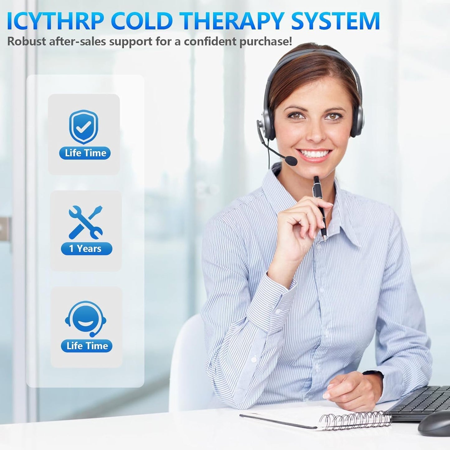 ICYTHRP Cold Therapy Machine with Programmable Timer, FSA Eligible HSA, Portable Ice Machine for Shoulder After Surgery, Shoulder Replacement Recovery System with Specific Shoulder Pad