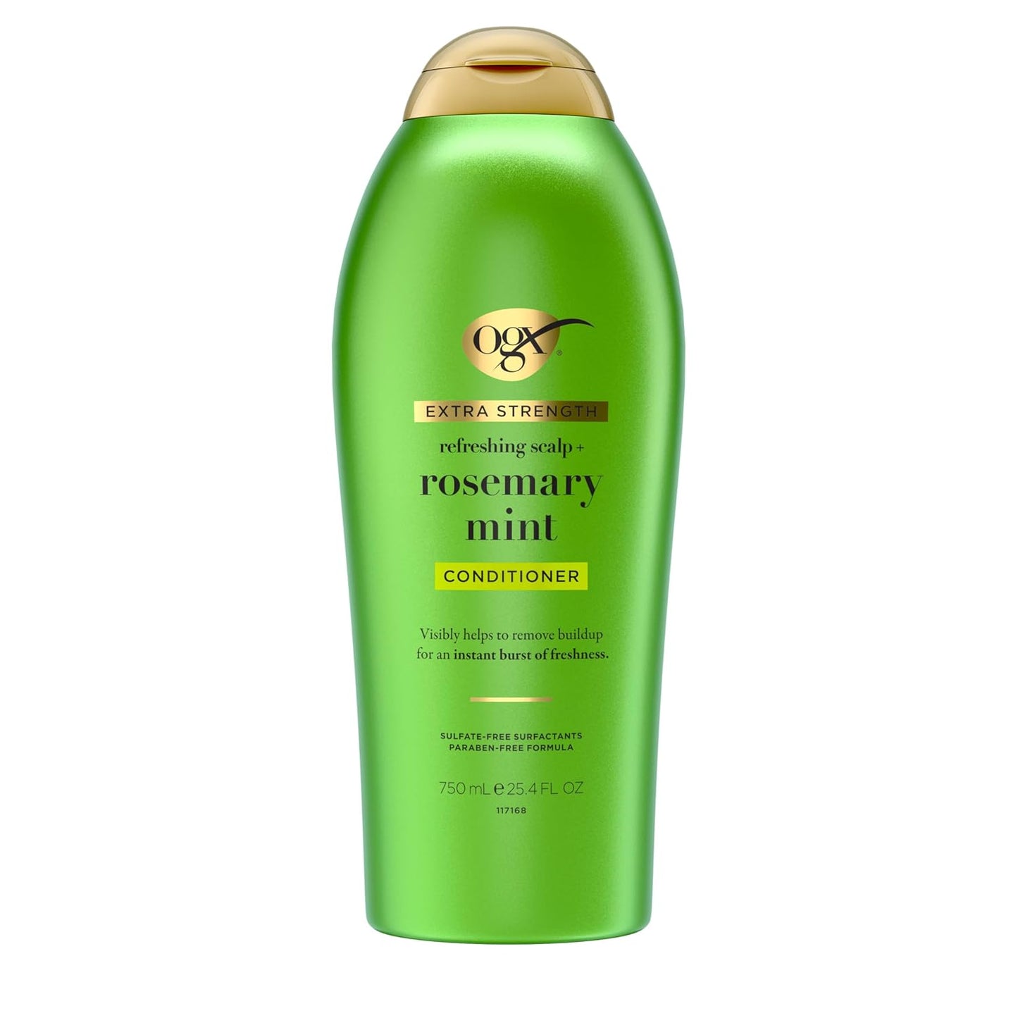 OGX Extra Strength Refreshing Scalp + Teatree Mint Conditioner, Invigorating Conditioner with Tea Tree & Peppermint Oil & Witch Hazel, Paraben-Free, Sulfate-Free Surfactants, 25.4 Fl Oz