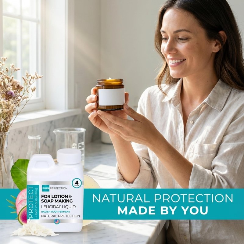 Skin Perfection Leucidal Liquid - Natural Preservative for Lotion Making - DIY Lotion Making Supplies Natural Preservatives for Cosmetics & Compatible with Lotion-Making Serums - 4oz