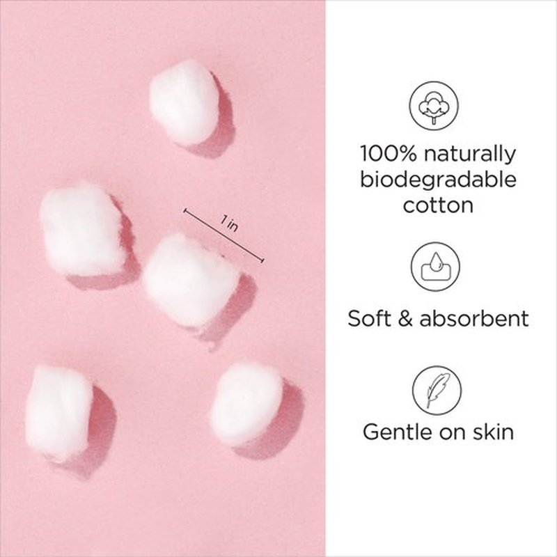 Diane 100% Pure Cotton Balls, 200 Count - Soft, Super Absorbent, Multipurpose Cotton Balls for Makeup Removal, Nail Polish, Applying Lotion or Powder, First-Aid for Everyday Household Use (Pack of 5)