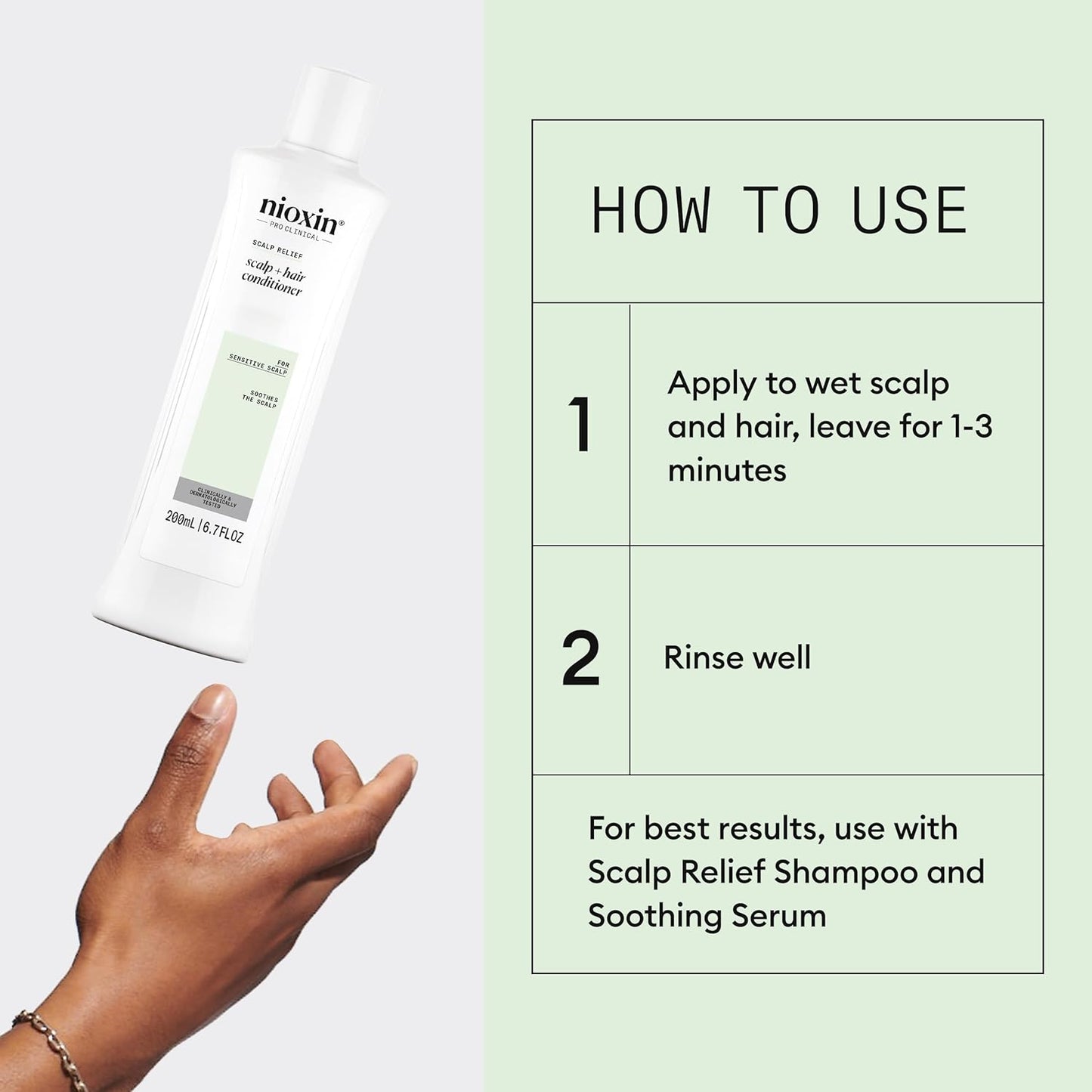 Nioxin Scalp Relief Hair Conditioner | Soothes, Hydrates, & Thickens Hair | For Sensitive, Dry, and Itchy Scalp | Made with Aloe Vera & Vitamin E