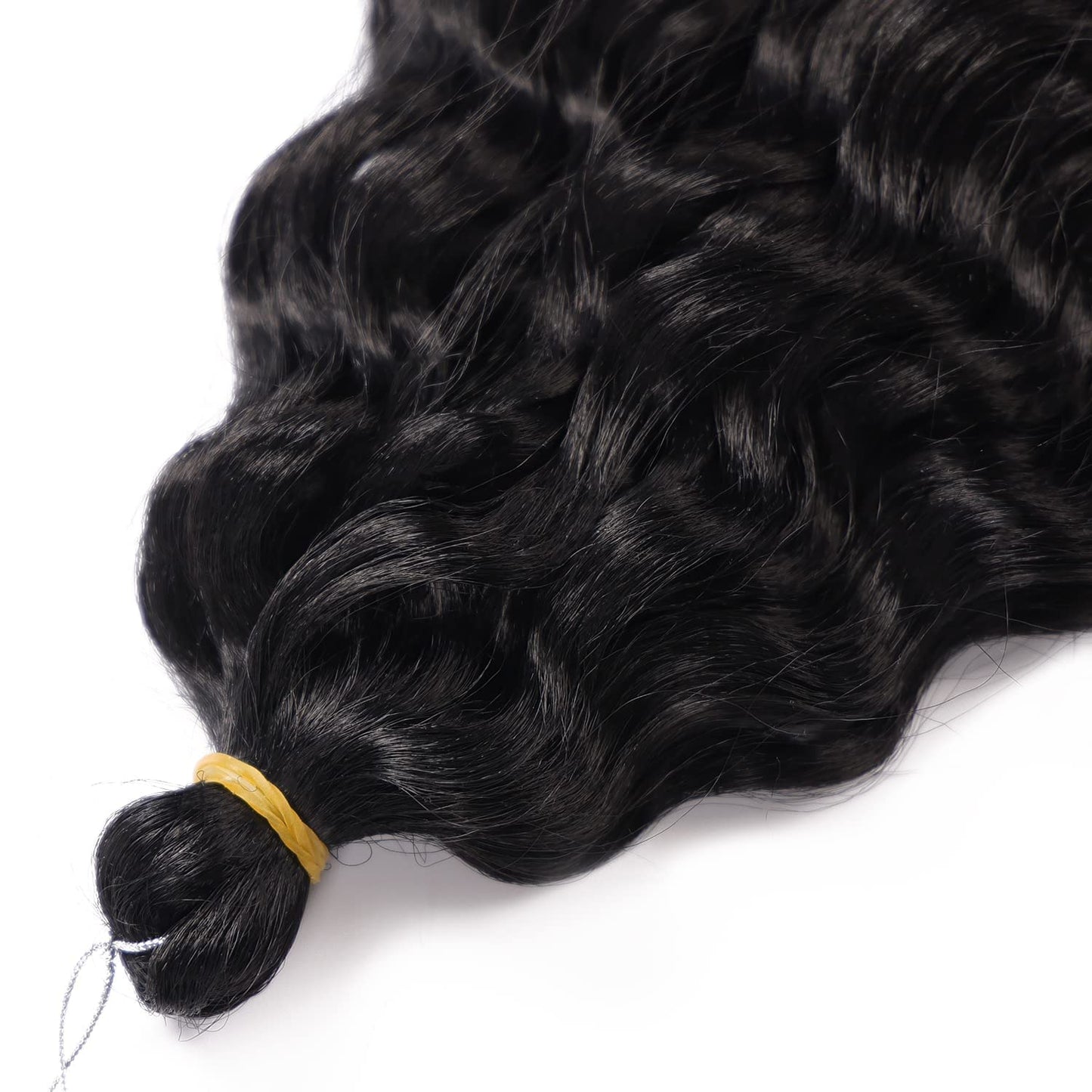 MAYSA Ocean Wave Crochet Hair Extensions Curly Braidng Crochet Hair 30 in 3Packs Deep Wave Crochet Hair Extensions for Black Women #1B Natural Black