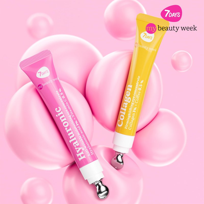 7DAYS Eye Cream Korean Skin Care with Cooling Eye Massager ā Collagen Under Eye Cream for Dark Circles, Puffiness & Bags, Anti Aging, Firming & Tightening Eye Care | 0.6 fl oz / 18 ml